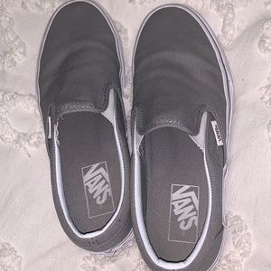 Gray slip on vans